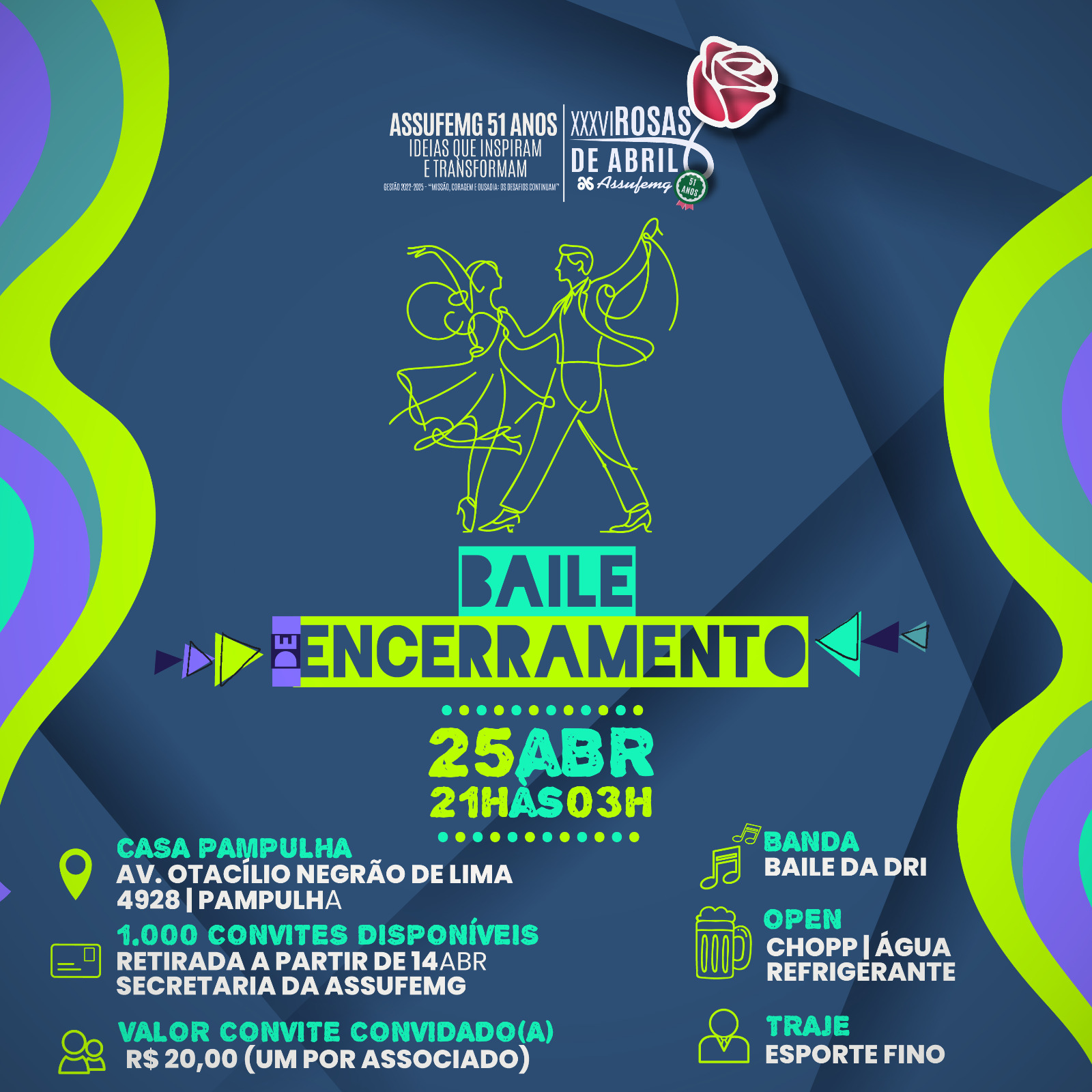Convites para o Baile de Encerramento do Rosas de Abril já podem ser retirados 1