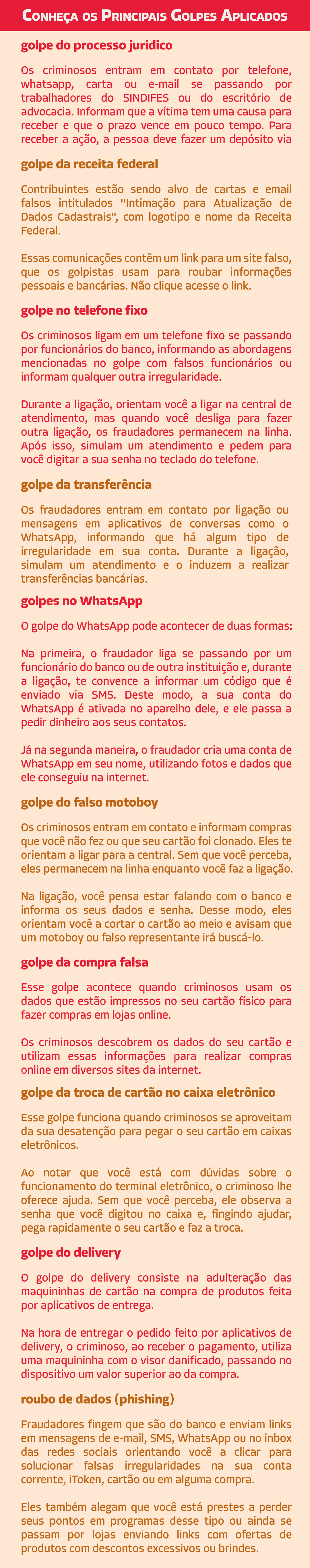 Atenção! Cuidado com os Golpes 9