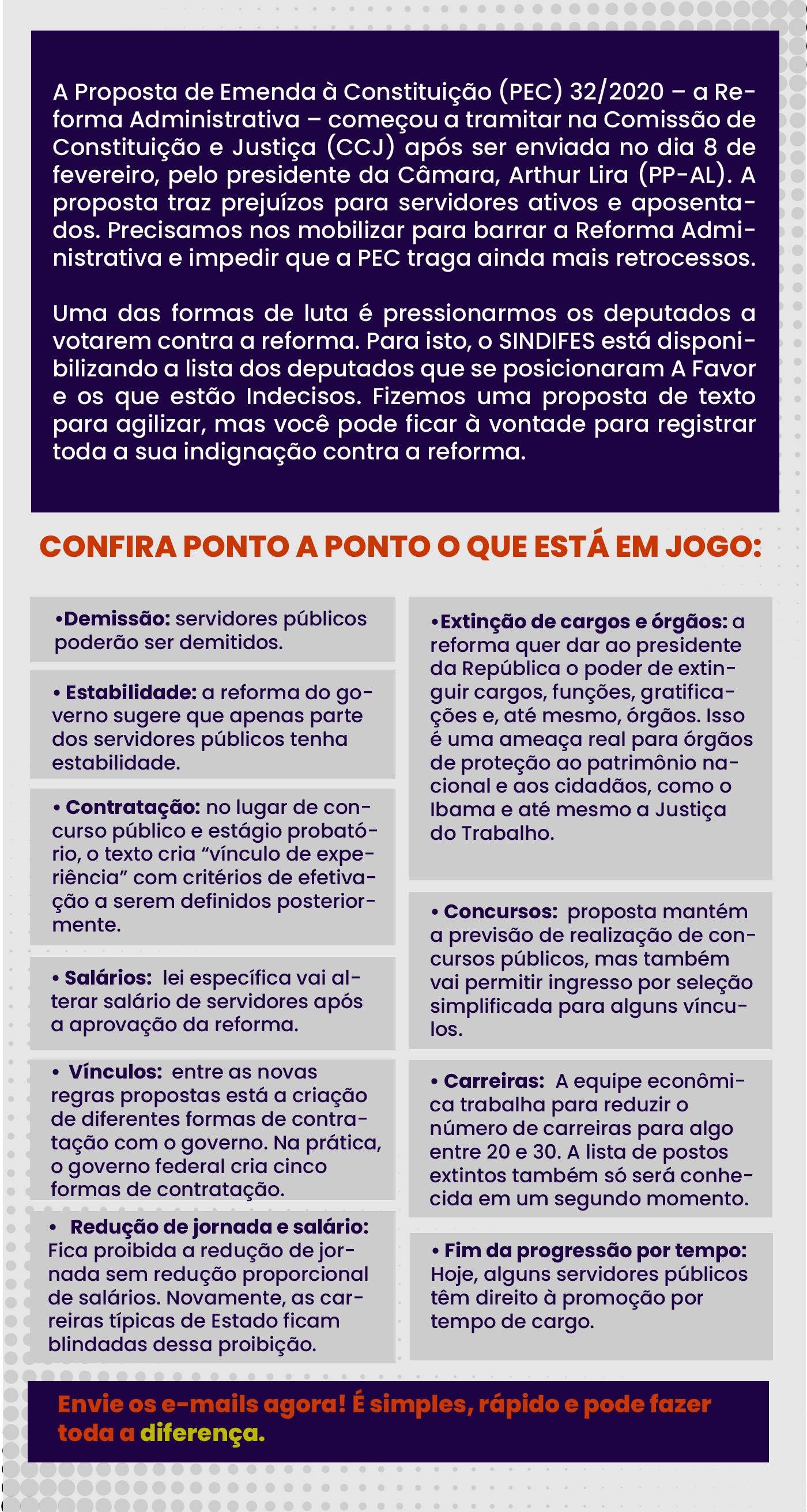 Campanha Contra a Reforma Administrativa - Pressione os Deputados Mineiros a votarem contra! 8