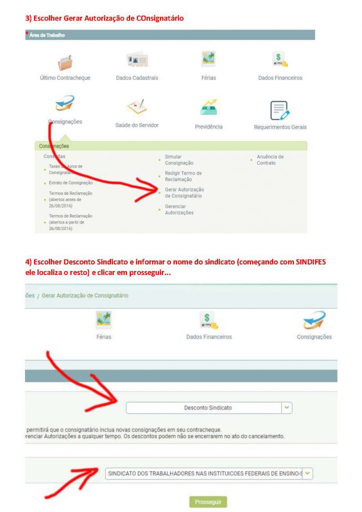 Passo a Passo para liberação da filiação no SIGEPE 2