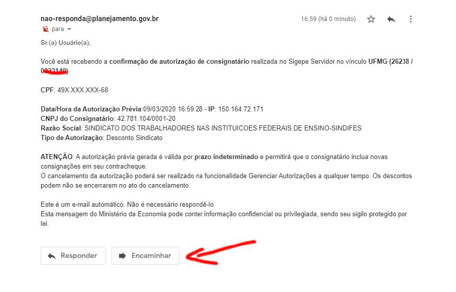Passo a Passo para liberação da filiação no SIGEPE 5
