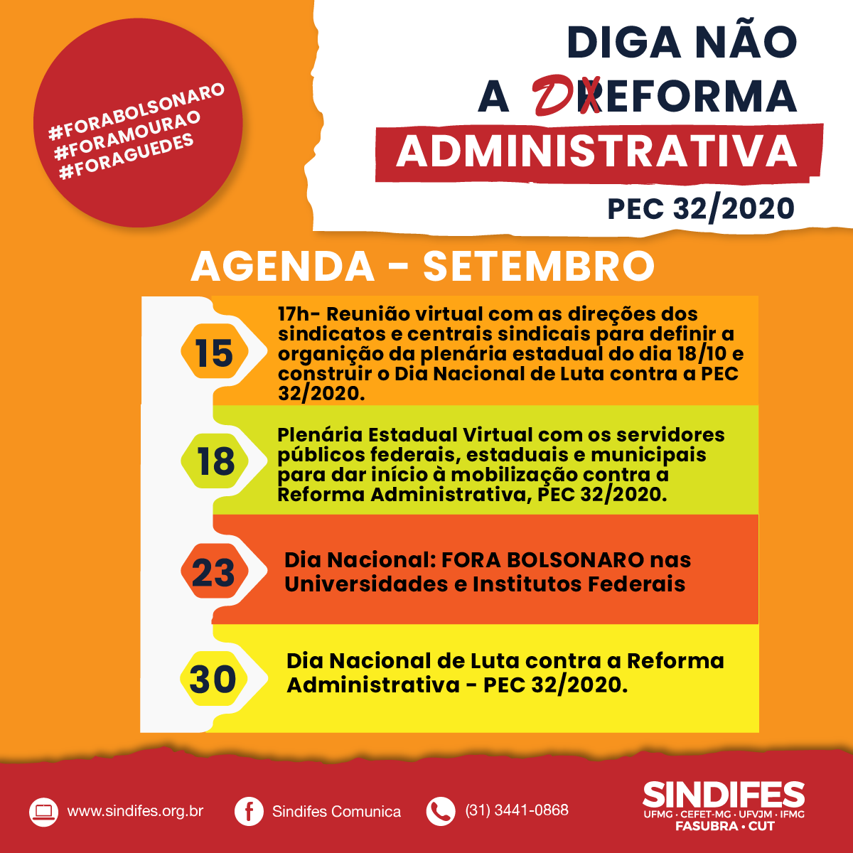SINDIFES divulga agenda de luta contra a Reforma Administrativa em Setembro 3