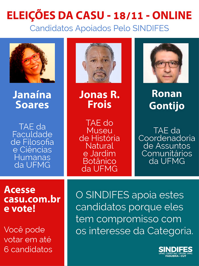 Eleições da CASU: Saiba como votar e os candidatos apoiados pelo SINDIFES 1