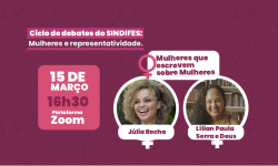 Ciclo de Debates do SINDIFES: Mulheres que escrevem sobre Mulheres - 15 de Março, às 16h30 3
