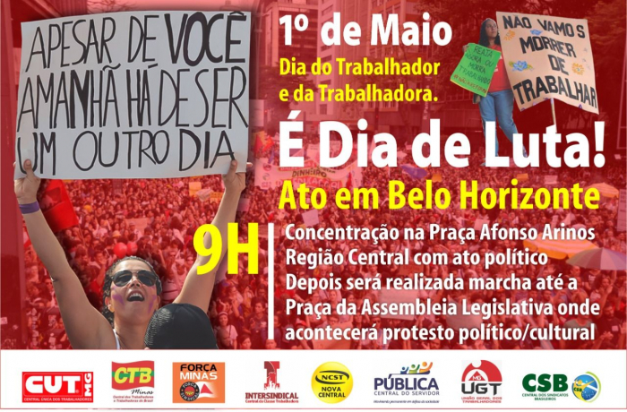 Nota das centrais sindicais em Minas Gerais sobre a Jornada de Lutas do 1º de Maio 3