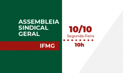 SINDIFES convoca TAE do IFMG para Assembleia virtual na próxima terça, 11 de outubro 2