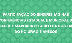 Participação do SINDIFES-MG nas conferências estadual e municipal de saúde é marcada pela defesa dos TAE do HC-UFMG e anexos. 1